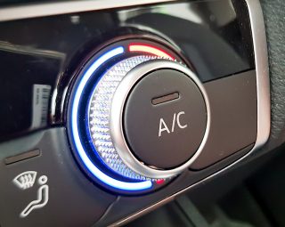 Car air conditioning and heater button in modern car